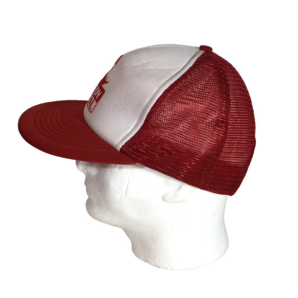 Trucker Hat Redy Seal Red and White, Logo Front Mesh Back Vintage Tire Cap - Picture 3 of 11
